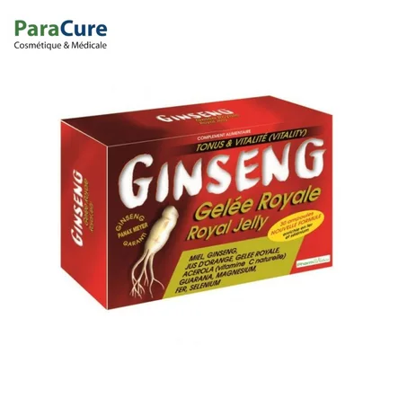 Pharm & Nature GINSENG+GELEE ROYALE (enrichie en Fer et Sélénium ) 30 AMP