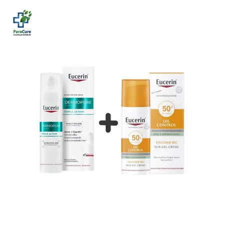 Eucerin Dermopure Triple Effect Serum 40ml+Ecran Huile Control 50ml Pack