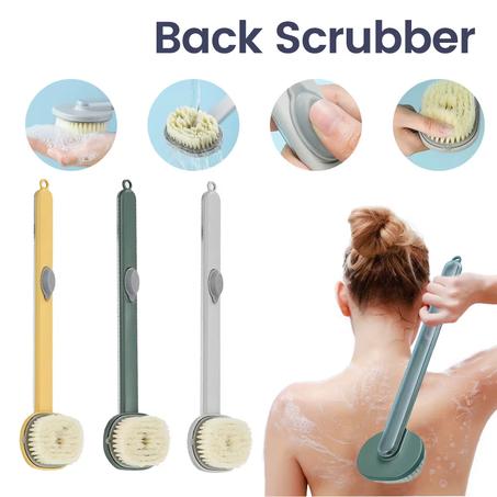 فرشاة استحمام بسائل مع مقبض طويل – إسفنجة ظهر ومُدلك للجسم لتنظيف البشرة بعمق