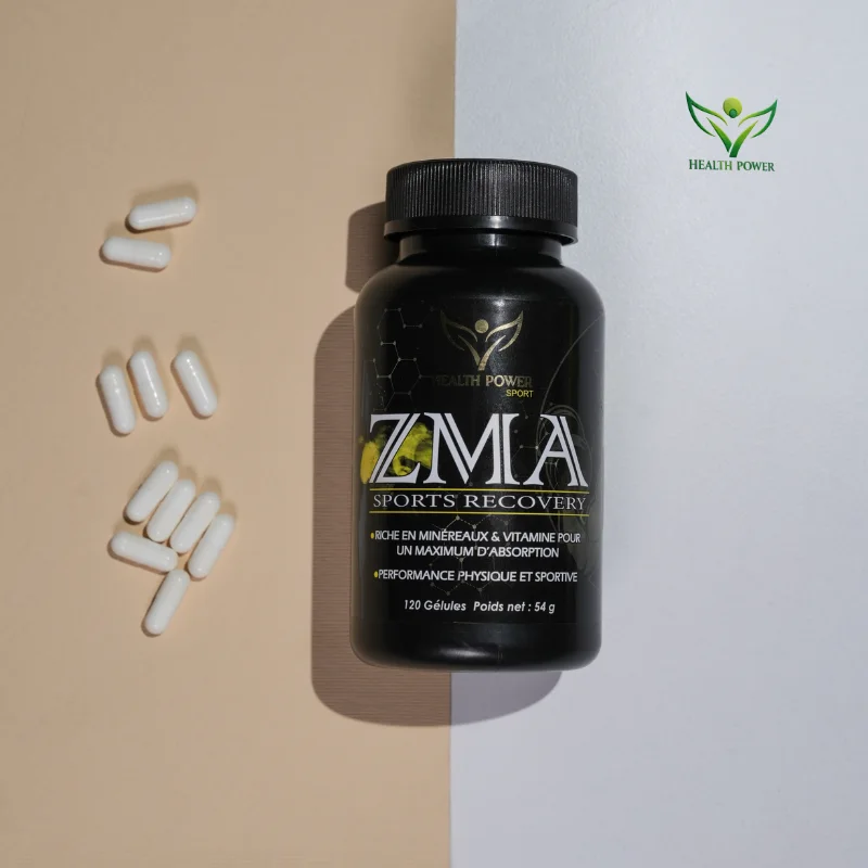 ZMA HealthPower | Magnésium, Zinc & Vitamine B6 – 120 Gélules