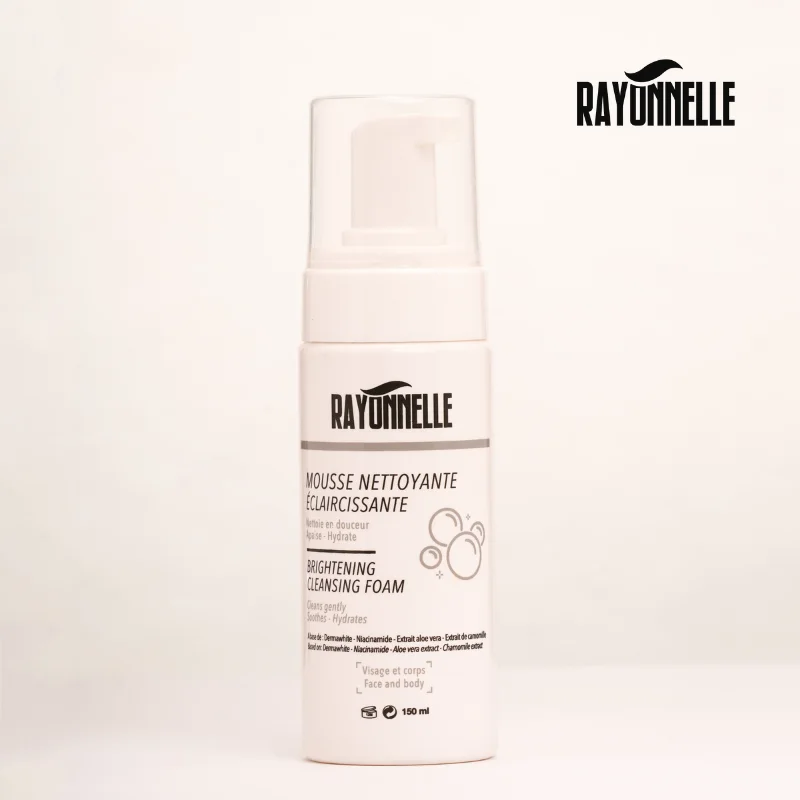 mousse nettoyante éclaircissante visage et corps RAYONNELLE