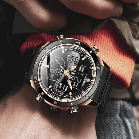 العلامة التجارية الفاخرة  كرونوغراف كوارتز ساعة اليد تاريخ KADEMAN ساعة