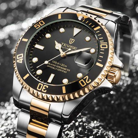 TEVISE T801A Montre Mécanique pour Homm