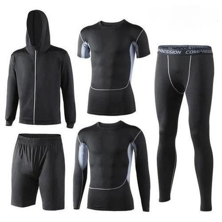 Sports 5-piece Set(coat+short Sleeves+long Sleeves+shorts+pants)