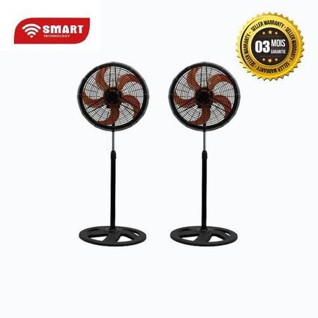 SMART TECHNOLOGY Lot de 2 ventilateurs 18" - STV1877C - Noir - Garantie 3 mois