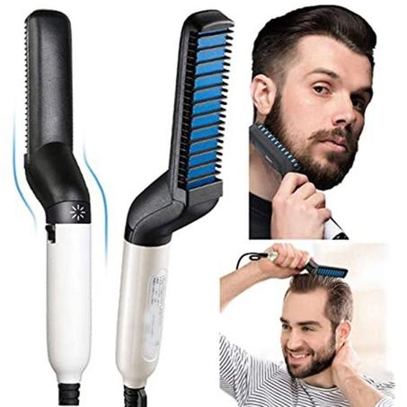 مكواة فرد الشعر واللحية المجعدين مع مشط نموذجي للرجال، سيراميك، جينيرك
