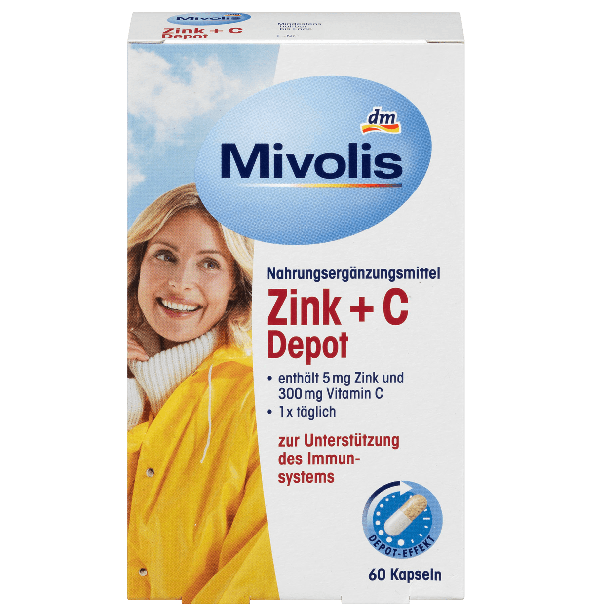 Capsules Zinc + C Dépôt 60 pièces, 37 g