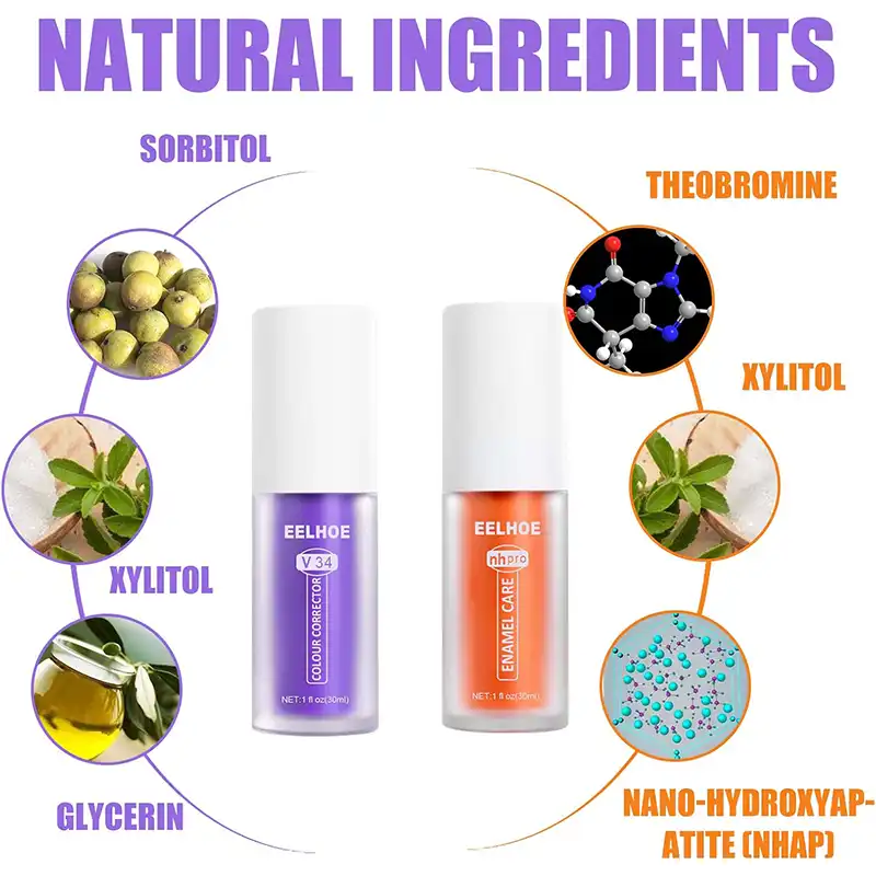 معجون أسنان مصحح اللون V34، Nhpro للعناية بمينا الأسنان