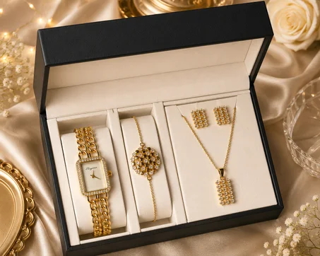 ✨Coffret Harmonie Dorée  – L'Ensemble Bijoux Raffiné pour Chaque Occasion