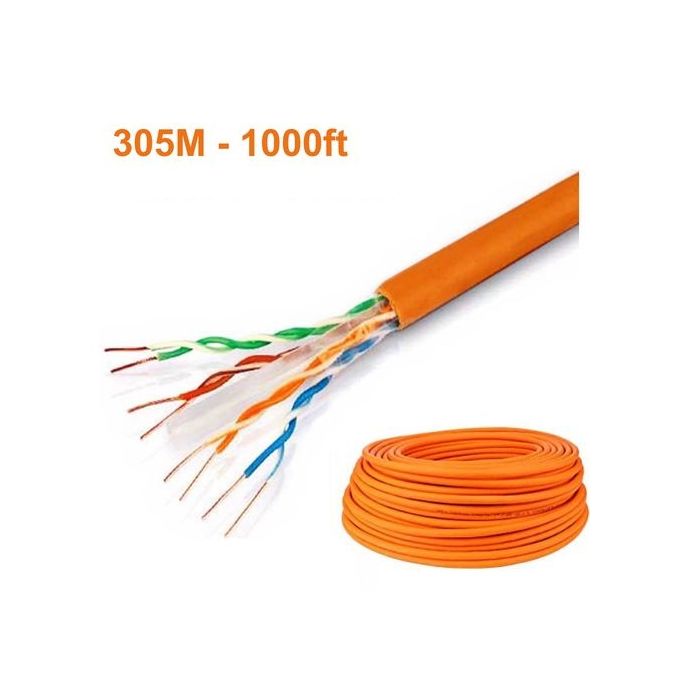 Bobine 305M Câble Réseau Ethernet CAT6 RJ45 8 fils