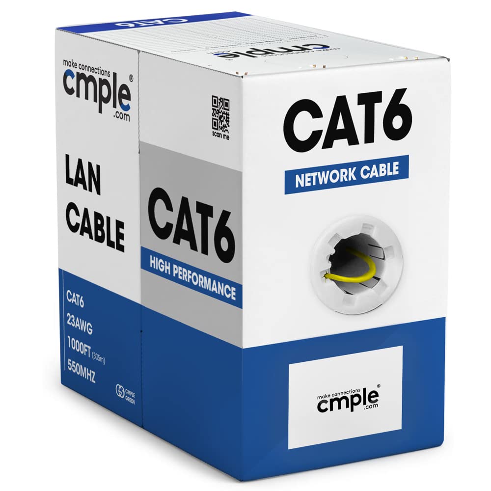 Câble réseau Cat 6 - Boîte de 305 m | Ethernet UTP Cat 6 Onfame | 23AWG 0,57 mm