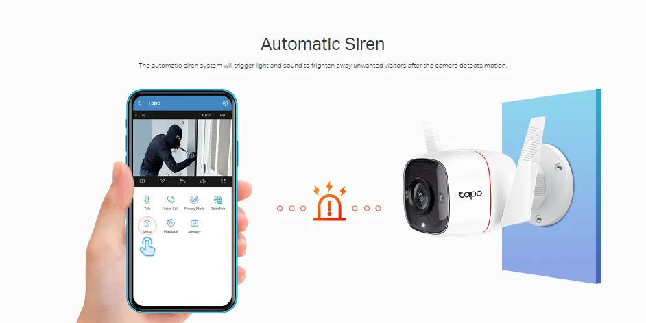 Caméra de Sécurité Extérieure Wi-Fi Tapo  - 2K Résolution