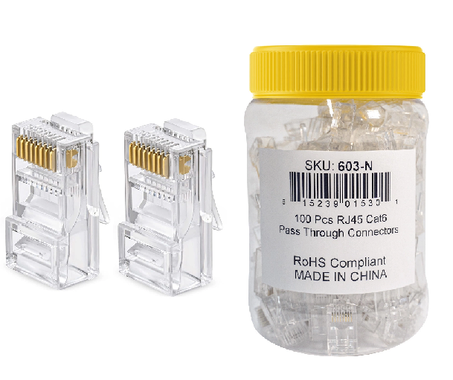 100 Piece - RJ45 Cat5 Cat5e Cat6