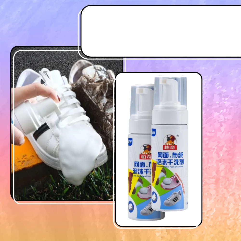 عرض 2 قطعة Shoes Cleaner Foam Spray منظف الأحذية بخاخ فوم