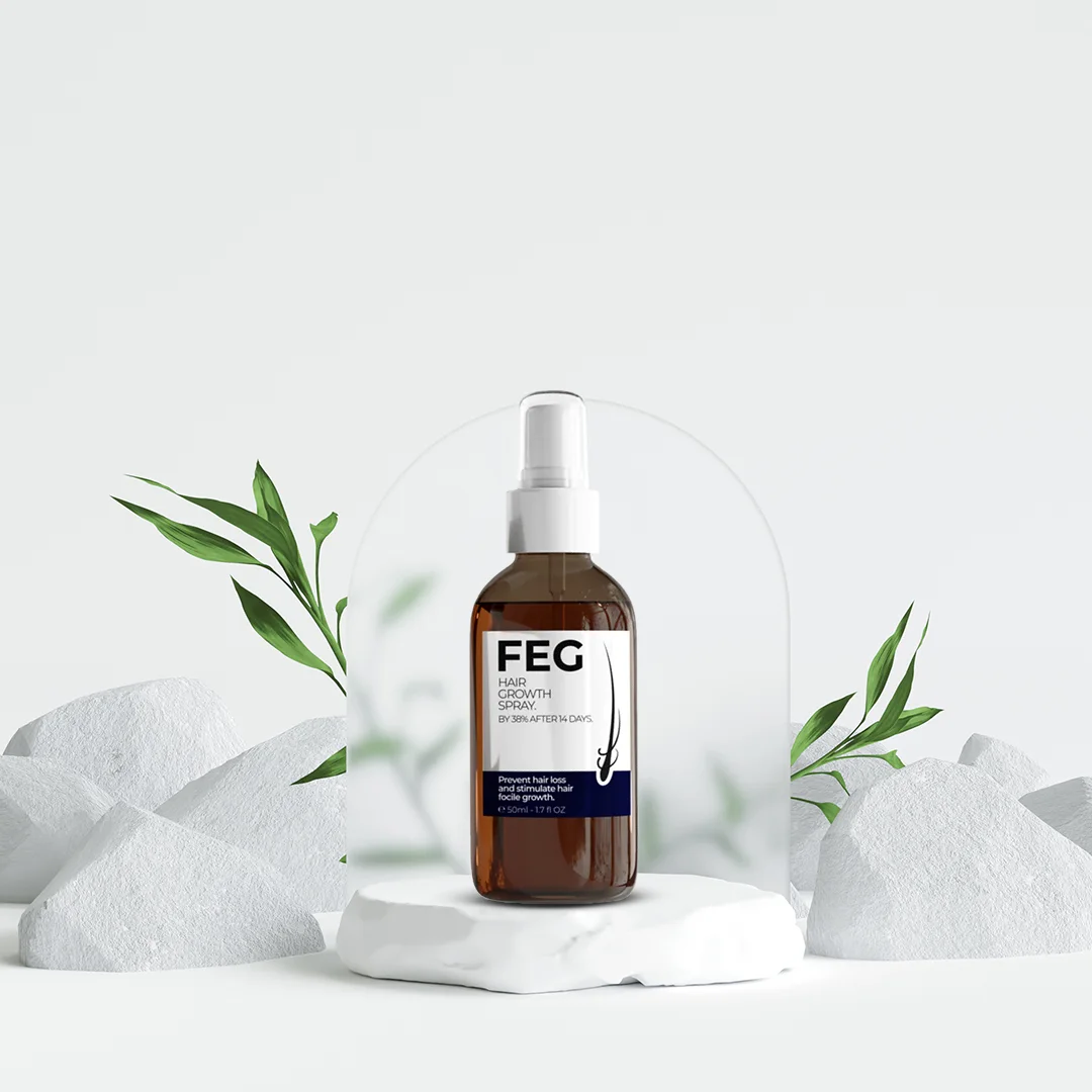 • بخاخ نمو الشعر بمكونات طبيعية بالكامل FEG