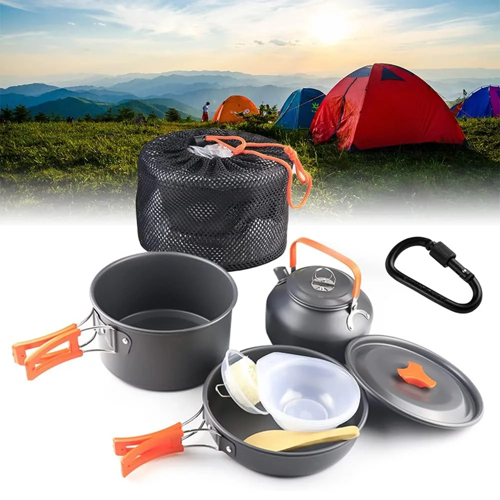 • AVCXEC Camping Cookware Set - مجموعة تجهيزات المطابخ للتخييم من AVCXEC