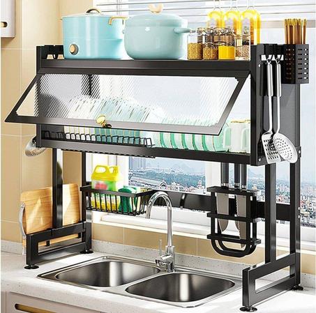 حامل أطباق كبير لتخزين الأواني في المطبخ