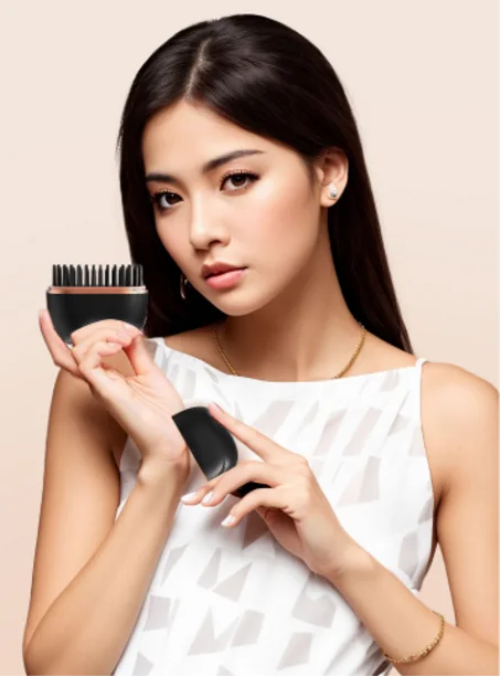 وداعاً لبهتان الشعر في نص المشوار! مكواة الشعر اللاسلكية الأذكى في شنطتك وين ما كنتِ ✨