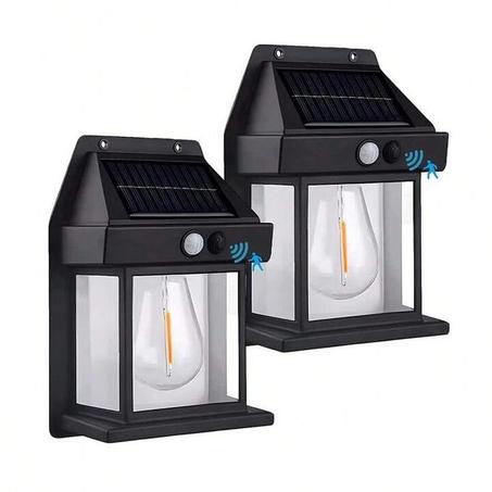 مصابيح إضاءة و إستشعار الحركة بالطاقة الشمسية توفير للطاقة  حماية و أمان