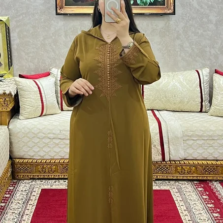 جلابة تقليدية عصرية بتوب كريب فاخر
