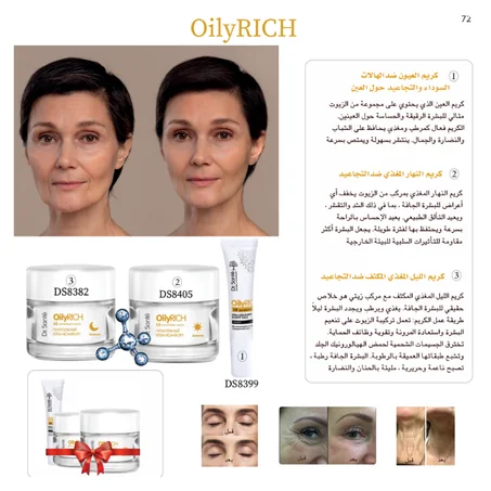 كريم العيون ضد الهالات السوداء + كريم النهار وكريم الليل المغذي ضد التجاعيد