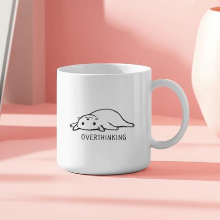 Overthinking Cat Mug
