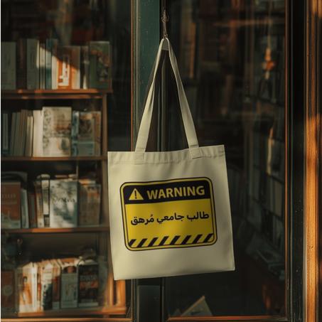 Warning: Burnt-Out Student Tote Bag