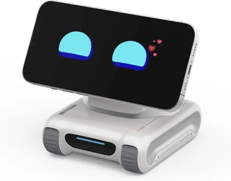 LOOI Robot-Starlight Blanco – Robot de Escritorio Inteligente con IA, Interacción de Voz de ChatGPT, Comprensión Visual, Personalidad y Memoria, Carga Inalámbrica de 10W, Regalo de Tecnología