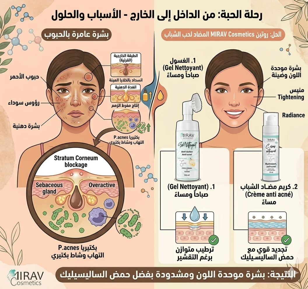 باقة العلاج الشامل لمحاربة حب الشباب والشوائب – Mirav Cosmetics