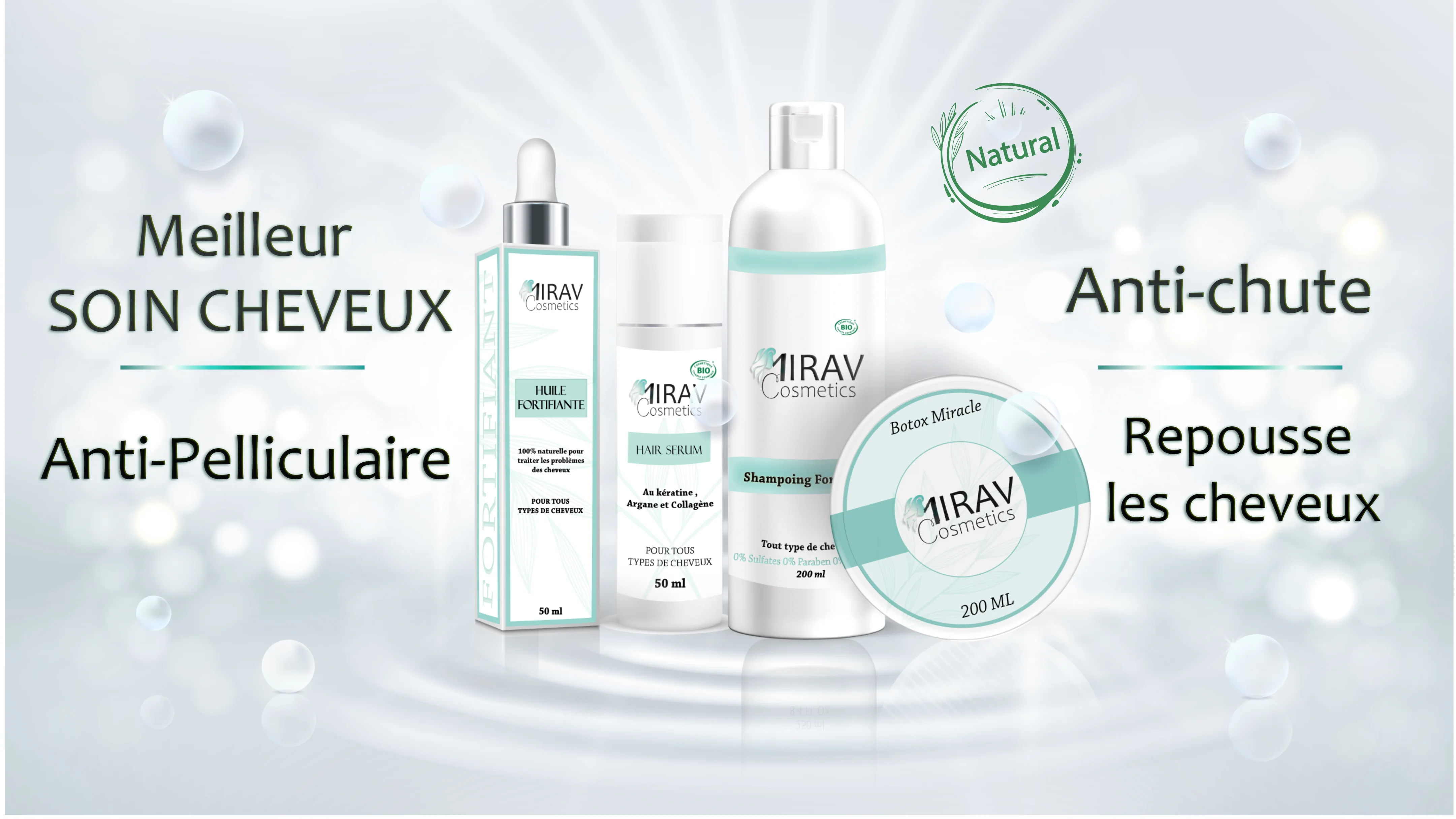 Pack Fortifiant Cheveux Complet - المجموعة المتكاملة لتقوية الشعر ومحاربة التساقط