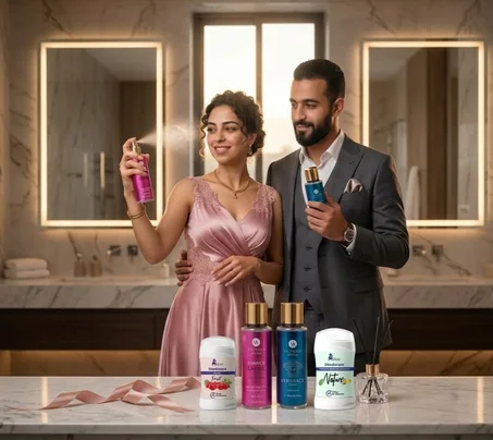 Pack Duo Parfait : 2 Sprays Victoria Anna & 2 Déodorants Naturels (Homme & Femme) - باك الزوجين المثالي: 2 معطرات للجسم و 2 مزيلات عرق طبيعية