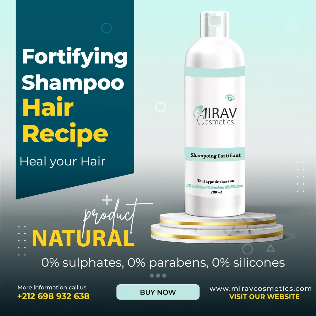 Shampooing Fortifiant - شامبو مقوي ومغذي للشعر ضد التساقط والتقصف