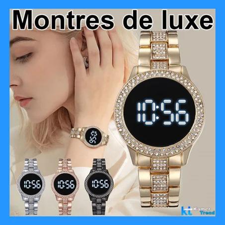 Montres de luxe pour famme à écran tactile LED