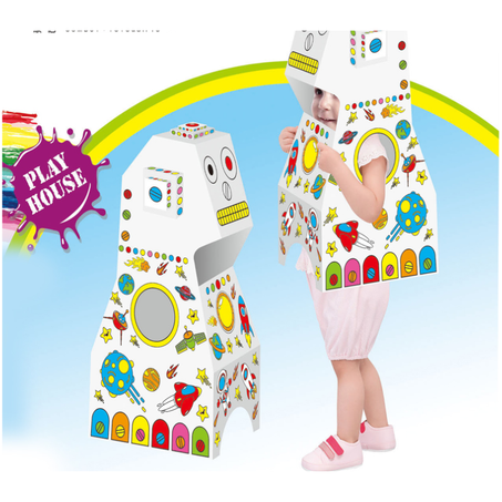 Boîte en carton DIY 3D Graffiti Robot Lion