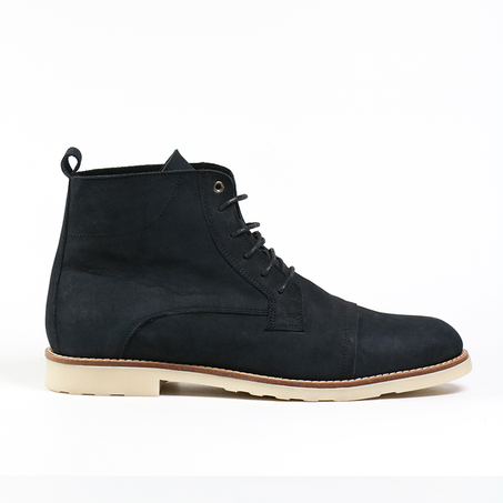 Blue Nubuck Ankle Boots