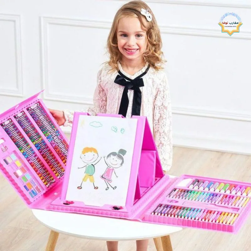 🎨 طقم الرسم والتلوين للأطفال – 208 قطعة
