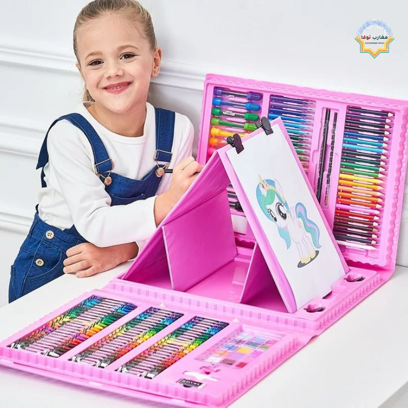 🎨 طقم الرسم والتلوين للأطفال – 208 قطعة