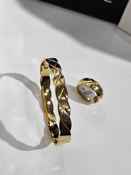 Ensemble acier doré coco cruch