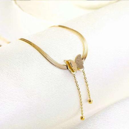 collier-papillon acier inoxydabe