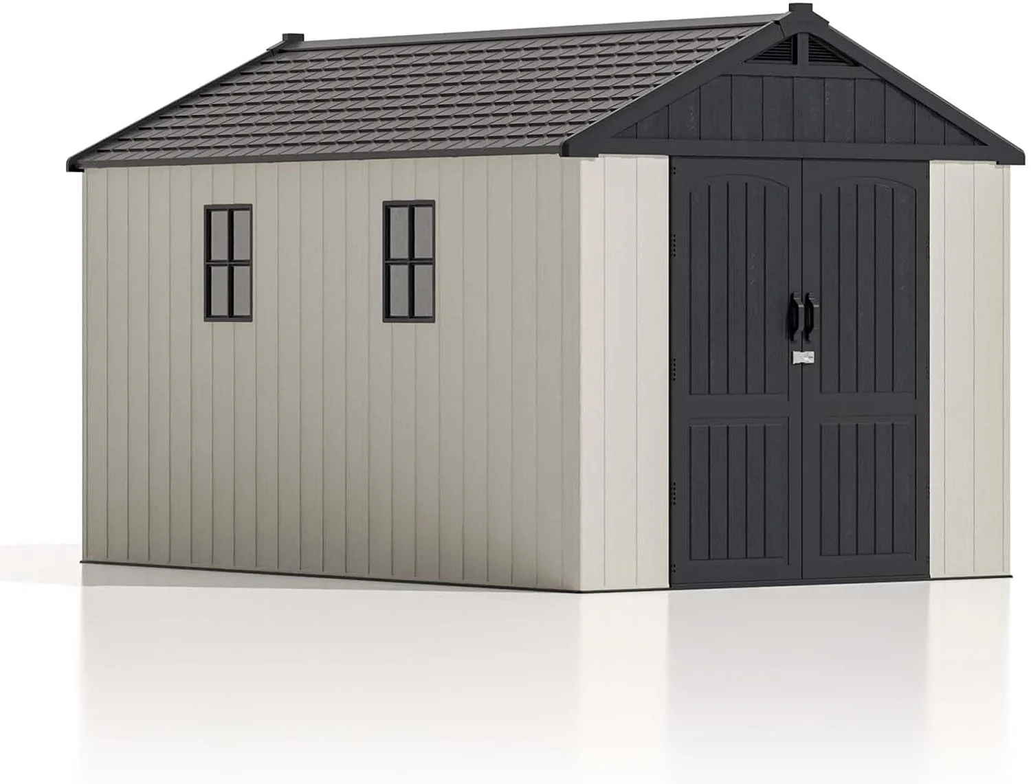 thumbnail image 2 of Yesurprise Outdoor Storage Sheds, Metal Outside Garden Storage Shed Lockable Door Spacious Waterproof Roof Design Utility Tool Storage Shed Backyard B 2 of 13