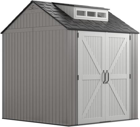 Rubbermaid Resin Outdoor Storage Shed With Floor (7x7Ft)
