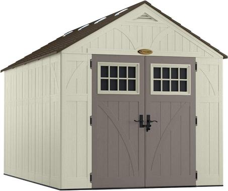 Suncast 8'x 13' Heavy-Duty Resin Tremont Storage Shed, Sand