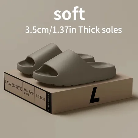 شباشب رجالية من مادة EVA مانعة للانزلاق، شباشب منزلية ذات نعل سميك، مريحة وخفيفة الوزن، للاستخدام الداخلي والخارجي.