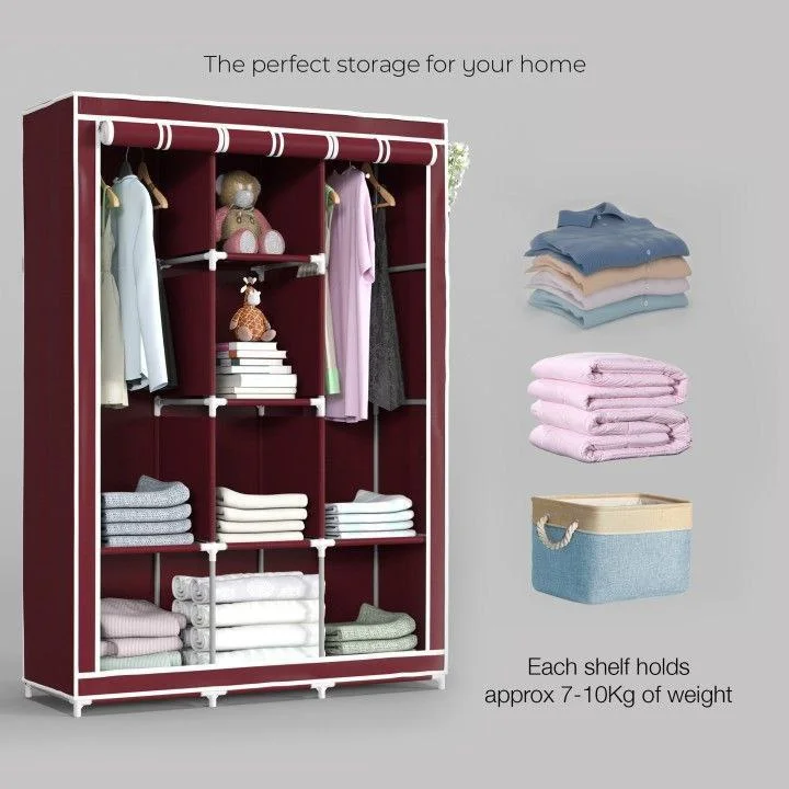 3 DOOR PORTABLE FOLDING WARDROBE