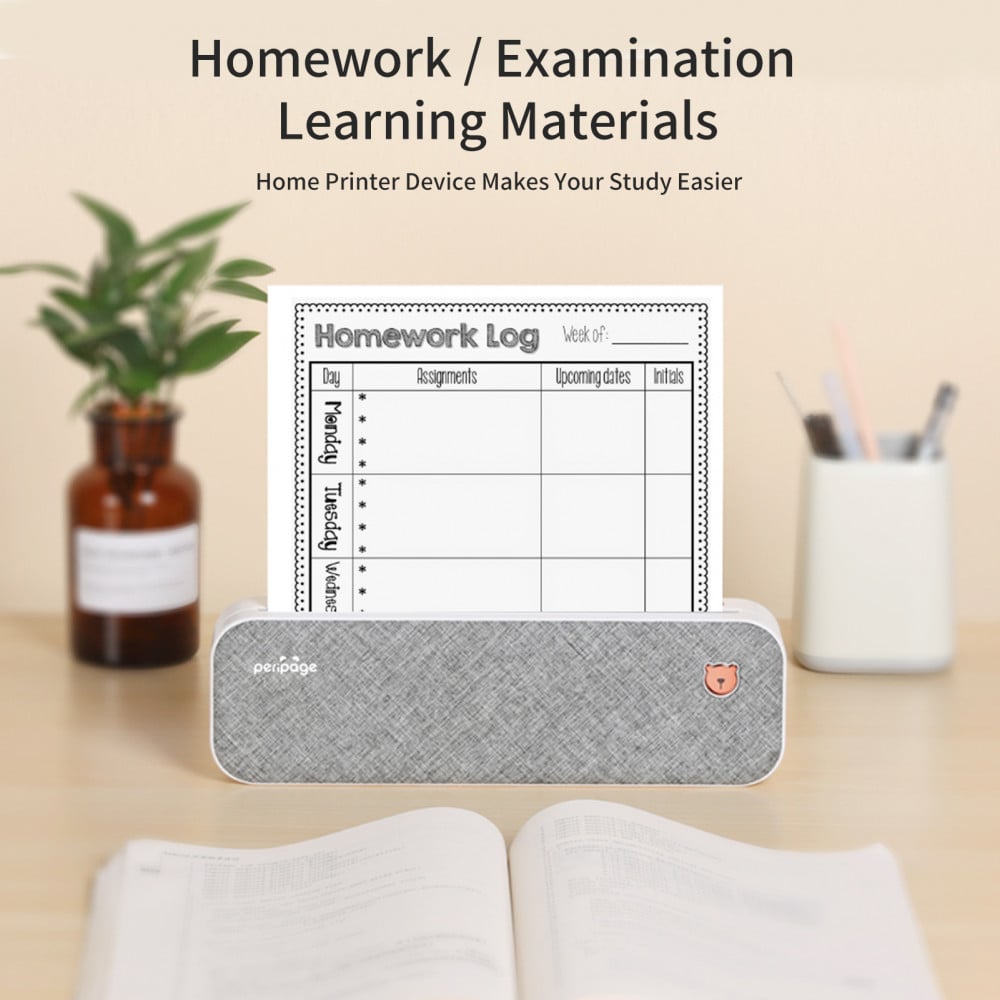 طابعة حرارية 0PeriPage A4 بدون حبر للابد محمولة بلوتوث. طباعة مبتكرة براحة وسرعة على ورق A4