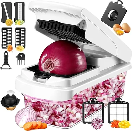 قطاعة خضروات 12 في 1 – لتقطيع وفرم الخضار والفواكه بسهولة