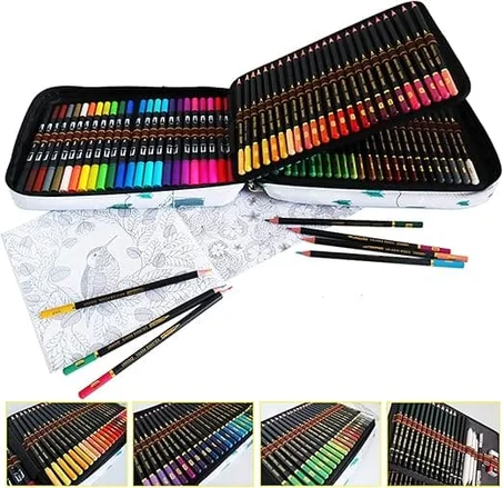 مجموعة 24 قلم تلوين مائي مزدوج الرأس – رأس دقيق وفرشاة مرنة