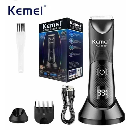 Kemei Tondeuse Sans Fil waterproof pour l’aine et le corps KM 1840