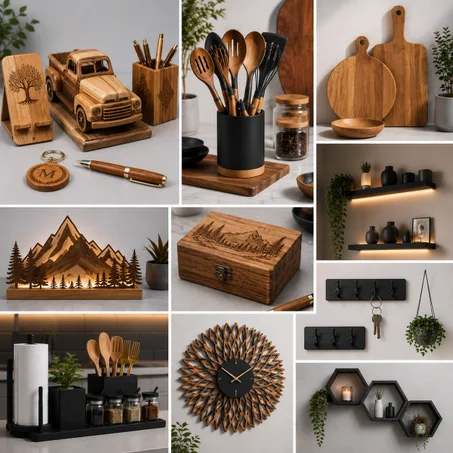 🪵 Modern Wooden Decor