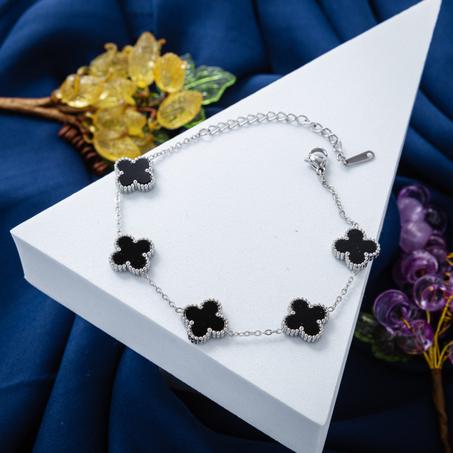 Bracelet Van Cleef Style black silver – Unisexe